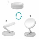 Ver imagem 3 de Espelho Led Duplo Lente Aumento Articulado Maquiagem Redondo