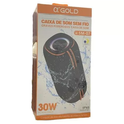 Caixa De Som Bluetooth Sem Fio Tf Tws Aux Usb 30w Gold Sm07 - 2
