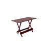 Conjunto Mesa Dobrável Retangular 120x70 com 6 Cadeiras em Madeira Maciça Mogno - Straub Web - 3