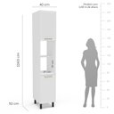 Ver imagem 3 de Armário Paneleiro 40cm com 2 Portas e 2 Nichos 250026 Amara Politorno Moveis