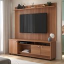 Ver imagem 1 de Rack com Painel Dallas para Tv até 75 Polegadas 3 Portas e Rodízios Jequitibá - Lukaliam