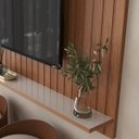 Ver mais imagens de Rack com Painel Dallas para Tv até 75 Polegadas 3 Portas e Rodízios Jequitibá - Lukaliam