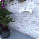 Ver imagem 4 de Suporte Enrolador De Mangueira De Jardim Flor Branco