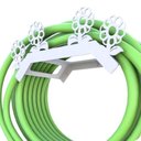 Ver imagem 1 de Suporte Enrolador De Mangueira De Jardim Flor Branco