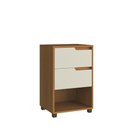 Ver imagem 6 de Mesa de Cabeceira 2 Gavetas 69x45 cm Toledo Nature Off White 100% MDF Casamia