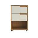 Ver imagem 5 de Mesa de Cabeceira 2 Gavetas 69x45 cm Toledo Nature Off White 100% MDF Casamia