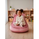 Ver imagem 2 de Puff Infantil Urso Criança com Enchimento de Espuma - Tecido Veludo Rosa