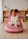 Ver imagem 2 de Puff Infantil Urso Criança com Enchimento de Espuma - Tecido Veludo Rosa