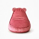 Ver imagem 3 de Puff Infantil Urso Criança com Enchimento de Espuma - Tecido Veludo Rosa