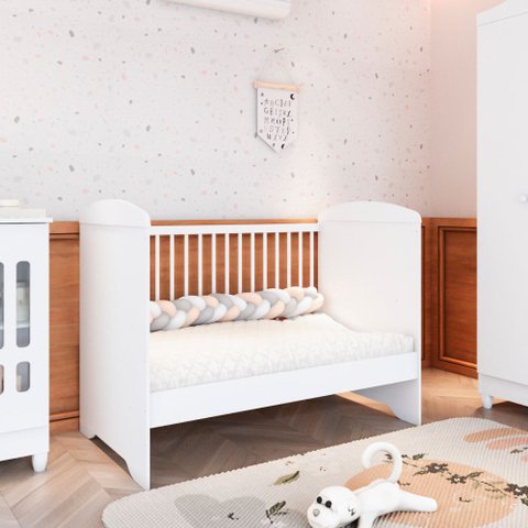 Berço Americano 3 em 1 Mini Cama Mini Sofá Eloá MDF