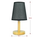 Ver imagem 3 de Abajur Luminária de Mesa Base de Madeira Quadrado:Preto