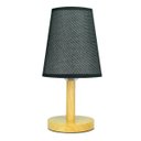 Ver imagem 1 de Abajur Luminária de Mesa Base de Madeira Quadrado:Preto