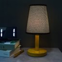 Ver imagem 4 de Abajur Luminária de Mesa Base de Madeira Quadrado:Preto