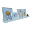 Ver imagem 2 de Kit 4 Prateleira Porta Quadros Retratos Fotos Temperos Livros e Enfeites Cor:Branca