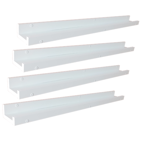 Kit 4 Prateleira Porta Quadros Retratos Fotos Temperos Livros e Enfeites Cor:Branca