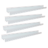 Kit 4 Prateleira Porta Quadros Retratos Fotos Temperos Livros e Enfeites Cor:Branca - 1