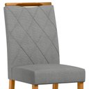 Ver imagem 2 de Cadeira para Mesa de Jantar Sarah Kit 2 Peças Ype/linho Cinza Claro - Nc
