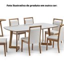 Ver imagem 2 de Mesa De Jantar Mh-5346 Herval Retangular 170 Cm Madeira Amêndoa Vidro Off White