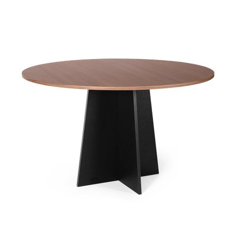 Mesa de Jantar Redonda 90cm 4 Lugares Isabela MDF Noronha e Preto - Straub Web