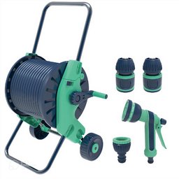 Kit Carrinho de Mangueira Completo Com Rodinha Nova Forma - 1