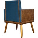 Ver imagem 4 de Kit 8 Poltronas Decorativas Modernas para Recepção Lis Corino Pé 30 Cm - Azul-marinho Suede