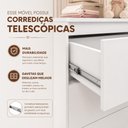 Ver imagem 7 de Conjunto Completo Apolo Berço Comoda Roupeiro 3 Portas Bebê - Branco Fosco/ Savana Fosco