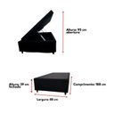 Ver imagem 2 de Base Box Baú Solteiro com Pistão a Gás Estrutura Reforçada 88x188cm Smart Yescasa Preto