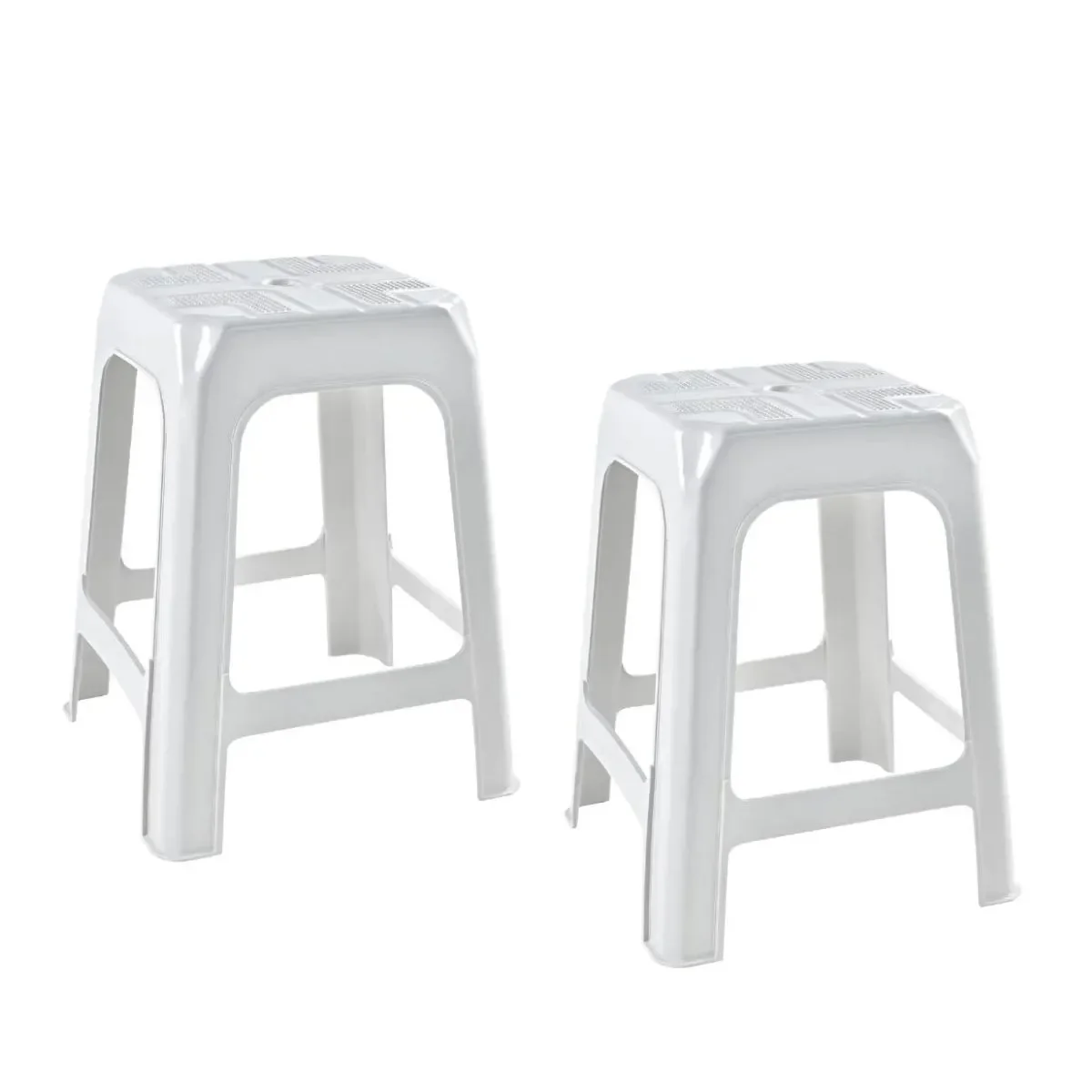 Ver imagem 1 de Kit com 2 Banquetas Branca