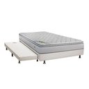 Ver imagem 1 de Cama Box C/ Auxiliar Casal: Colchão Luckspuma Conjunto 3 em 1 ( Box + Courano Branco Ortobom) + (