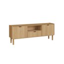 Ver imagem 1 de Rack 180cm 2 Portas 1 Gaveta Orgânico Pé Madeira Aura Artesano | Hanover - Artesano Home