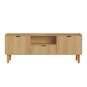 Ver imagem 2 de Rack 180cm 2 Portas 1 Gaveta Orgânico Pé Madeira Aura Artesano | Hanover - Artesano Home