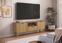 Ver imagem 4 de Rack 180cm 2 Portas 1 Gaveta Orgânico Pé Madeira Aura Artesano | Hanover - Artesano Home