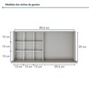 Ver imagem 4 de Conjunto Escritório 2 Peças Escrivaninha Mesa Berlim e Cadeira Eames Base de Madeira Yescasa Cinza/Off White/Branco