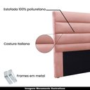 Ver imagem 2 de Cabeceira Decorativa G63 Queen Size no Estrado MDF-MDP Veludo Rosa Gran Belo