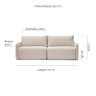 Sofá Cama Retrátil e Reclinável Off White Linho 2,2 Metros Zen Nest - 2