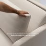 Sofá Cama Retrátil e Reclinável Off White Linho 2,2 Metros Zen Nest - 5