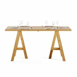 Mesa de Jantar Cavalete Zack Amani 160cm - Iaza Moveis - 1