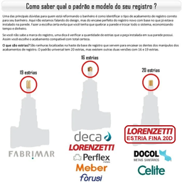 Reparo Registro Pressão Fabrimar 1/2 e 3/4 Acabamento Deca 1/4 Volta - 352006 - 4 Reparo Registro Pressão Fabrimar 1/2 e 3/4 Acabamento Deca 1/4 Volta - 352006 - 4