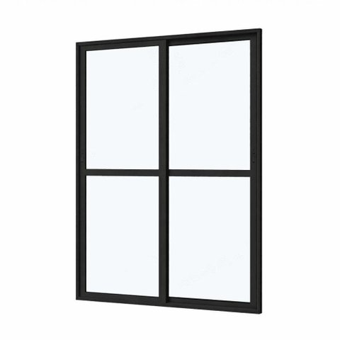 Porta de Correr Alumínio Preto Sacada 02 Folhas Maxx - 210x160 - Direita