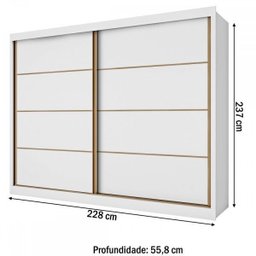 Guarda Roupa Sevilha 2 Portas 6 Portas Mdf - Mademarcs - 4