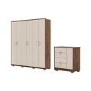 Ver imagem 3 de Kit Guarda Roupa e Cômoda Sapatelira Bali Nature Alasca