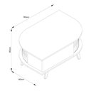 Ver imagem 4 de Mesa de Centro para Sala Indianápolis Madetec - Naturale/off White