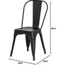 Ver imagem 2 de Kit 6 Cadeiras Tolix Iron Design Preto Fosco Aço Industrial Sala Cozinha Jantar Bar