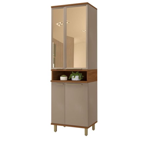 Paneleiro Duplo 70cm Munique 4 Portas com Vidro 6154.4 Camurça - Indekes