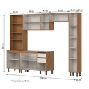 Ver imagem 4 de Cozinha Completa Venaly 12 Portas 2 Gavetas com Vidro Reflecta Cinamomo/Off White - Henn