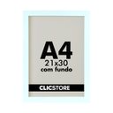 Ver imagem 1 de Kit 05 Moldura A4 21x30cm com Fundo para Quadros Fotos Álvara Certificados Cursos Cor: Branco