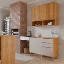 Ver imagem 1 de Cozinha Compacta Modulada para Área Goumet Divina Inspirar e Transformar Marrom/Cinamomo/Offwhite