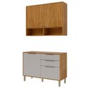 Ver imagem 2 de Cozinha Compacta Modulada para Área Goumet Divina Inspirar e Transformar Marrom/Cinamomo/Offwhite