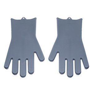Luva de Silicone com Cerdas Limpeza Cozinha Louça Prana