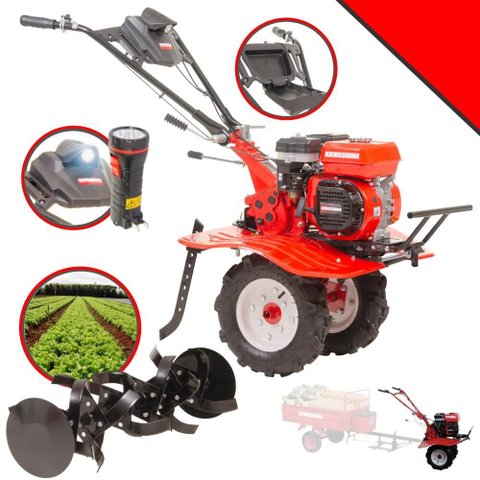 Micro Trator Tratorito Tipo Tobata Kawashima Mcg-780a 4t 212cc para Descompactação de Solo